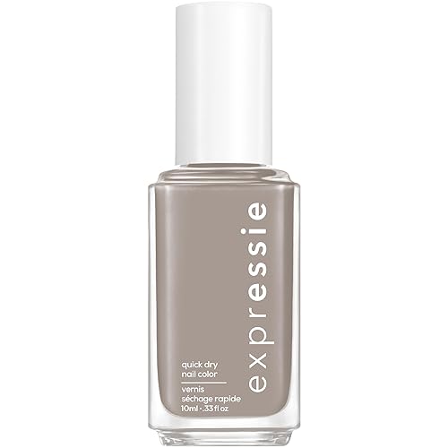 Essie Expressie - Esmalte de uñas vegano de secado rápido Binge-Worthy, gris suave, 0.33 onzas