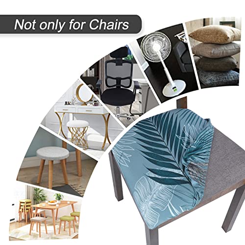 Image of SearchI Seat Covers for Dining Room Chairs Stretch Printed Chair Seat Covers Set of 4, Removable Washable Upholstered Chair Seat Protector Cushion Slipcovers for Kitchen, Office(Summer Pattern)