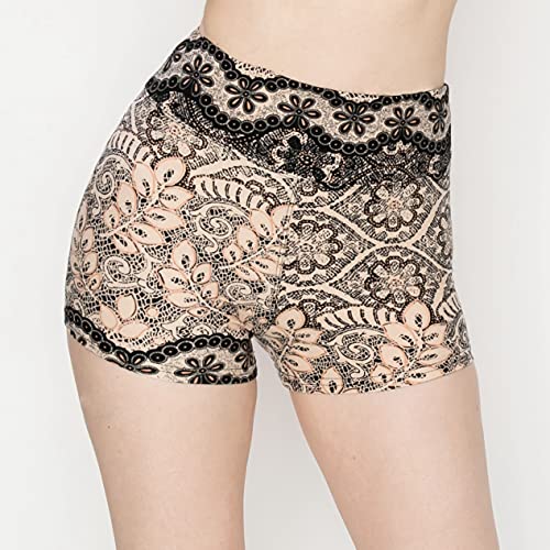 Image of ALWAYS Women Workout Yoga Shorts - Premium Soft Solid Stretch Cheerleader Running Dance Volleyball Short Pants Autumn Leaves 928 M