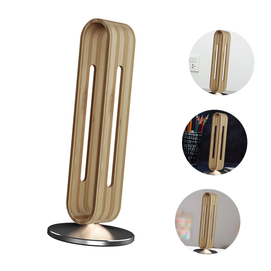 Veemoon Supporto per Cuffie da Tavolo in Bambù, Reggicuffie Stabile | Lega di Alluminio e Silicone, Regge Fino a 3kg, Finitura Semplice Tocco Artistico