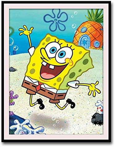 Amazon Xmmxqiao 5d Diyのダイヤモンド塗装キット スポンジボブラウンドダイヤモンド刺繍クロスステッチ手作りアートワーク家の壁の装飾 30x40cm 刺しゅうキット 通販