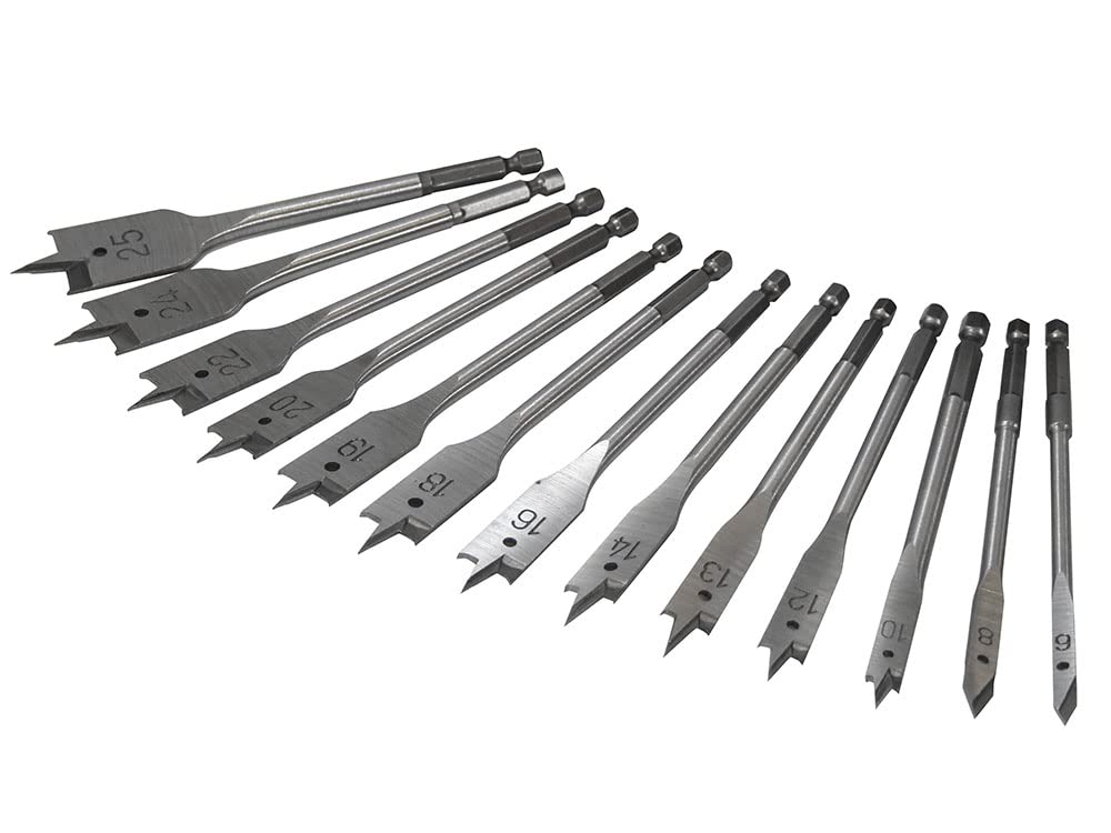 Faithfull FAIFBSET13E Juego de brocas planas - 13 piezas