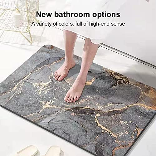 Bathroom Rug Non Slip 60 x 45 cm Super Absorbent Floor Mat 4 Layer esign Cojzlx Bath Mat Anti-Mould Easy to Clean Comfortable Shower Rugs Easy to Dry
