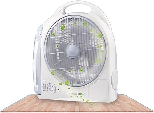 Miniatura 5 de VATTEA Electric Fan 10 Inch AC And DC Dual-purpose Emergency Fan Rechargeable Household Appliances Office With LED Lamp Desk Fan