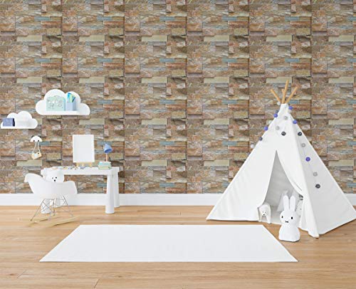 Image of DWELLSINDIA Bricks Self Adhesive Wallpaper Waterproof, Scratch Resistant, Laminated 41x244 CM