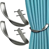 VIIVY VIYIV Curtain Holdbacks Hooks Holders for Drapes Wall Mounted, Decorative Aluminum Alloy Curta