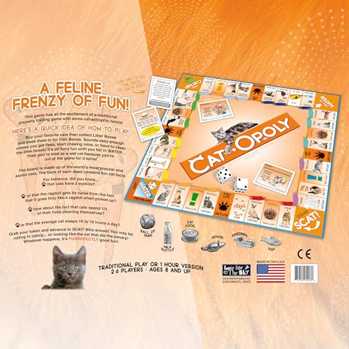 Juego de mesa CAT-opoly para 2-6 jugadores, 8+ años miniatura 6