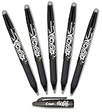 Pilot FriXion Ball Erasable Gel Ink Pens, Fine Point 0.7mm, Black Ink, Value Set of 5