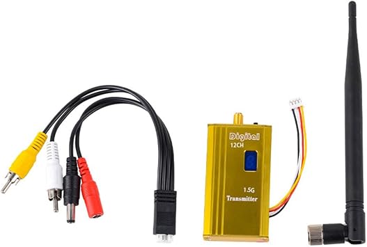 1.5.5W FPV VTX 12CH 1500mW オーディオ ビデオ トランスミッター、FPV クワッドコプター RC ドローン用、使いやすい