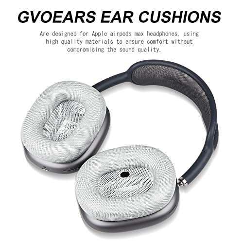 Premium Replacement Ear Cushions For Apple Airpods Max Headphone, Protein Leather Memory Foam Earpads (Protein Leather-White) #TOP4