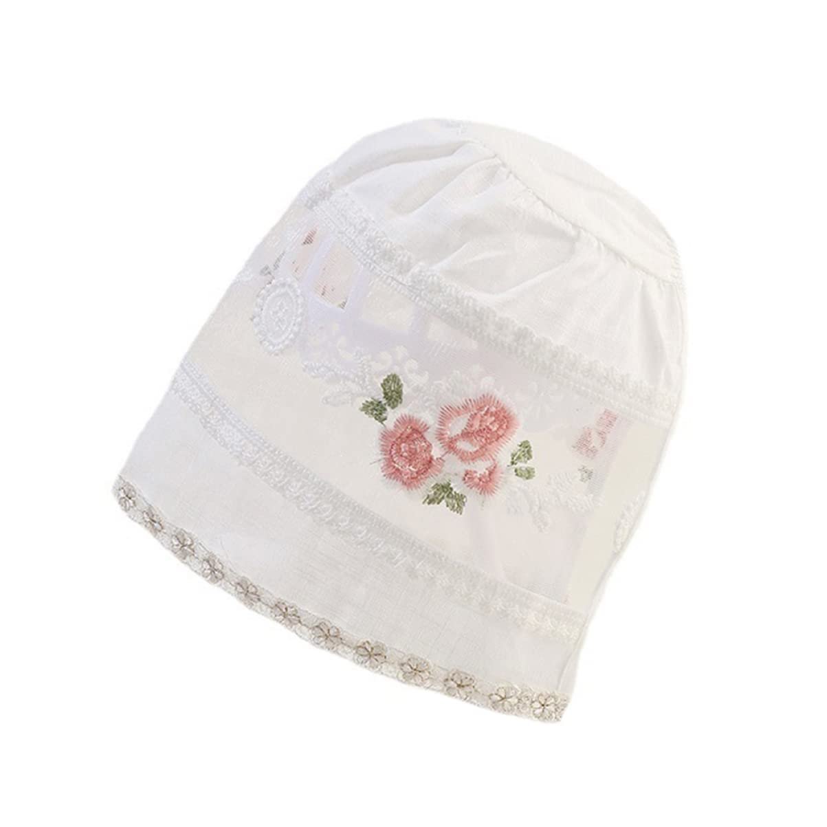 CALLARON Babymütze Neugeborene Mütze Sommer Bucket Cap Mädchen Hut Strandhut für Kleinkind Sun hat Sonnenhut Sommerhut Hut -Sommermütze Neugeborenenmütze Baumwolle Weiß
