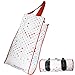 Trolley Bag with Two Rolling Wheels, Portable Shopping Grocery Foldable Cart, Reusable Lightweight Collapsible Bags for Women and Seniors Stairs Climbing (Red Spot)
