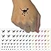 Velociraptor Dinosaur Solid Temporary Tattoo Water Resistant Fake Body Art Set Collection - Light Pink (One Sheet)