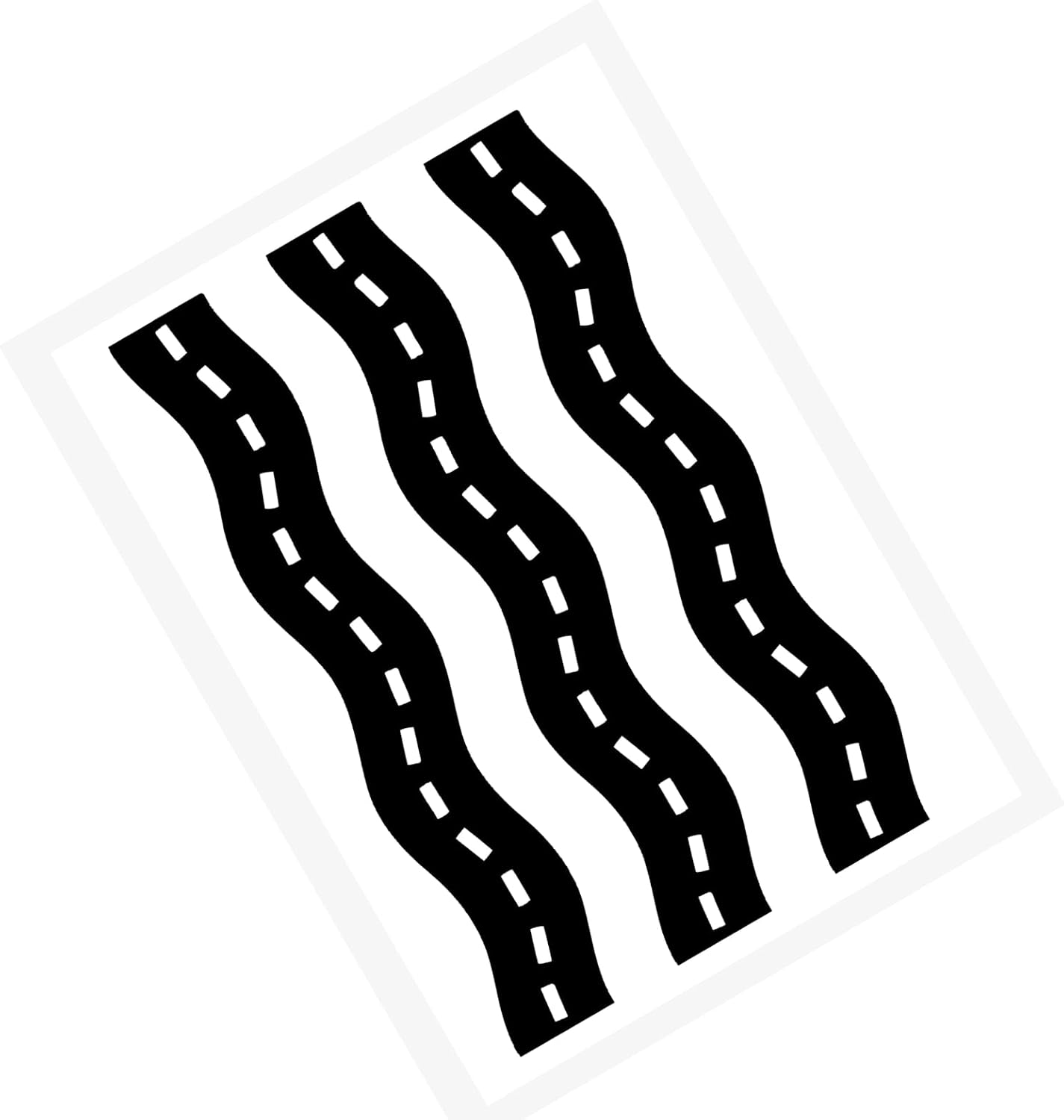 Edible Race Tracks Paved Roadway Scenic Themed Stick On/Lay On Cake Border Decoration Toppers