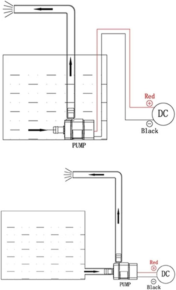 4.8W 5.8W 240L/H Silent Fish Tank Pump DC 12V 24V Solar Brushless Motor Pool Circulating Submersible Pump Water Pump(24V 4.8W,UK_PUMP AND 1M PIPE)
