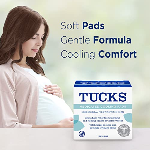 Tucks Medicated Cooling Pads, 100 Count – Hemorrhoid Pads With Witch Hazel, Cleanses Sensitive Areas, Protects From Irritation, Hemorrhoid Treatment, Medicated Pads Used By Hospitals #TOP3