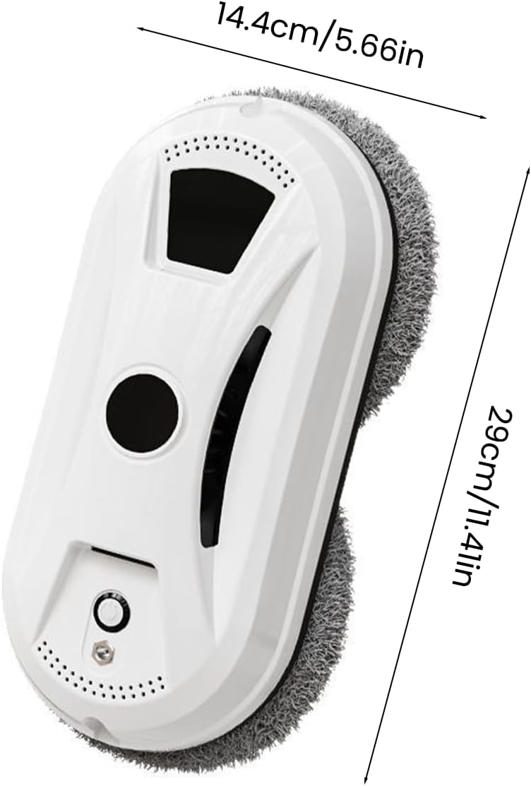 SakerPlus Automatic Smart Window Cleaning Robot, Glass Cleaner with Dual Rotating Pads, Smart Path Navigation, Remote Control, Backup Power Up to 20 Min, for Windows, Mirrors & Tiles