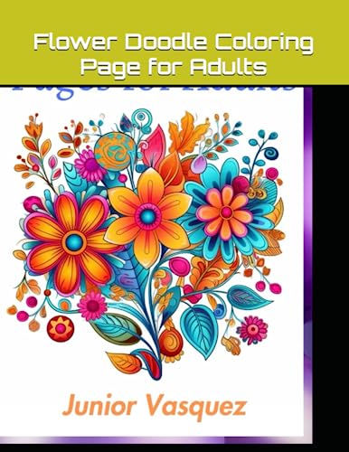 Flower Doodle Coloring page for Adults