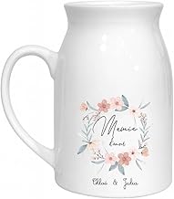 Ceramic Milk Jug 450 ml Personalised Names – "Granny of Love" – Grandma/Grandma's Day Gift – Multi-Use Decorative Vase – Dishwasher