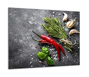 QTA Herdabdeckplatte 60x52 Glas Schwarz