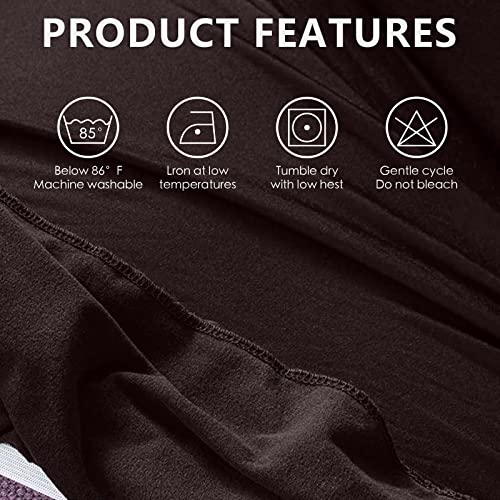 Molasofa Chair Covers For Dining Room Set Of 4 Stretch Chair Slipcovers With Skirt For Kitchen Seat Protectors Wedding Banquet Decor Kids Pets Spandex Fabric Washable (4Pcs, Chocolate) #TOP3