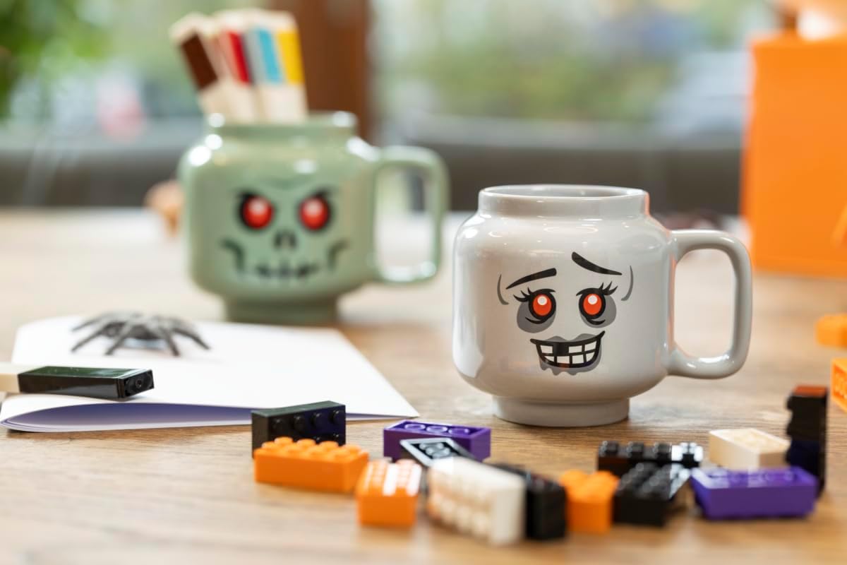 Room Copenhagen Lego Zombie Mug - 530 ml,Fun and Durable Ceramic Cup for Coffee or Tea, Dishwasher Safe Gift for Kids, Adults and Collectors