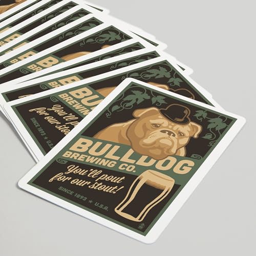 Lantern Press Bulldog, Baraja de 52 naipes Póker miniatura 5