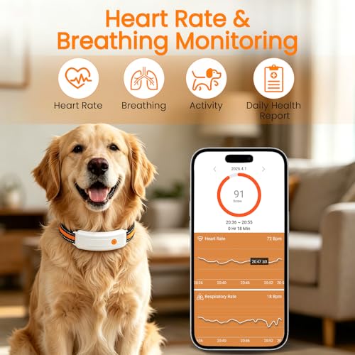 Wireless Dog Fence System, 4G LTE GPS Dog Collar for Medium Small Dogs, All-in-One Pet Tracker with Virtual Fence, Activity & Wellness Monitoring, Heart Rate & Breath Count, Waterproof, White - Image 2