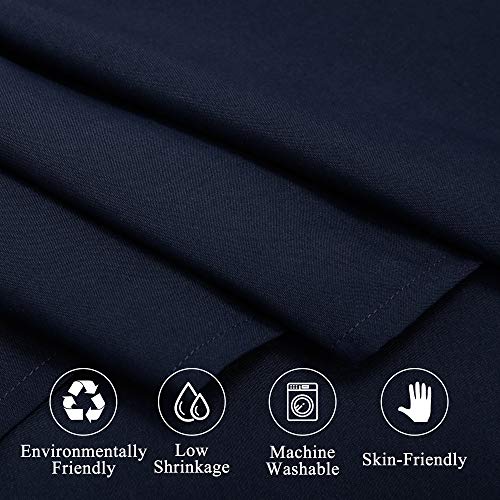 4 piece Bed Sheet Set (Double,Blue) 1 Flat Sheet,1 Fitted Sheet and 2 Pillow Cases,Brushed Microfiber Luxury Bedding… - Image 6