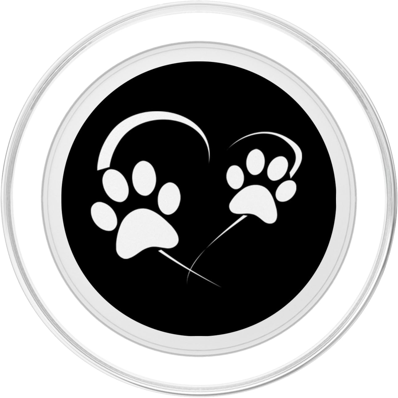Dog Paw Prints with Heart - Cute Doggie Gift PopSockets PopGrip for MagSafe