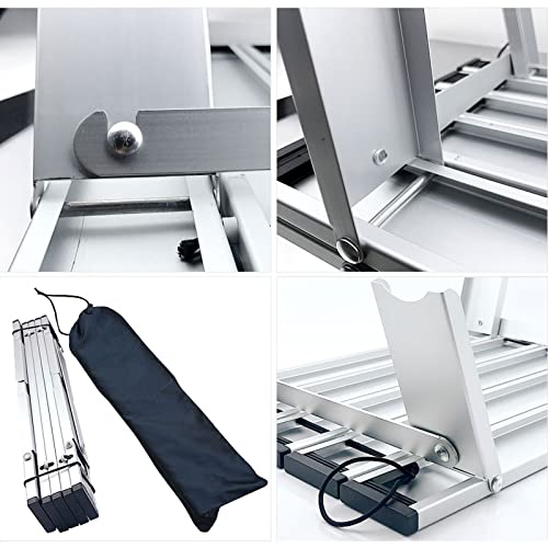 Table de camping pliante ultralégère et compacte en aluminium brossé - 5