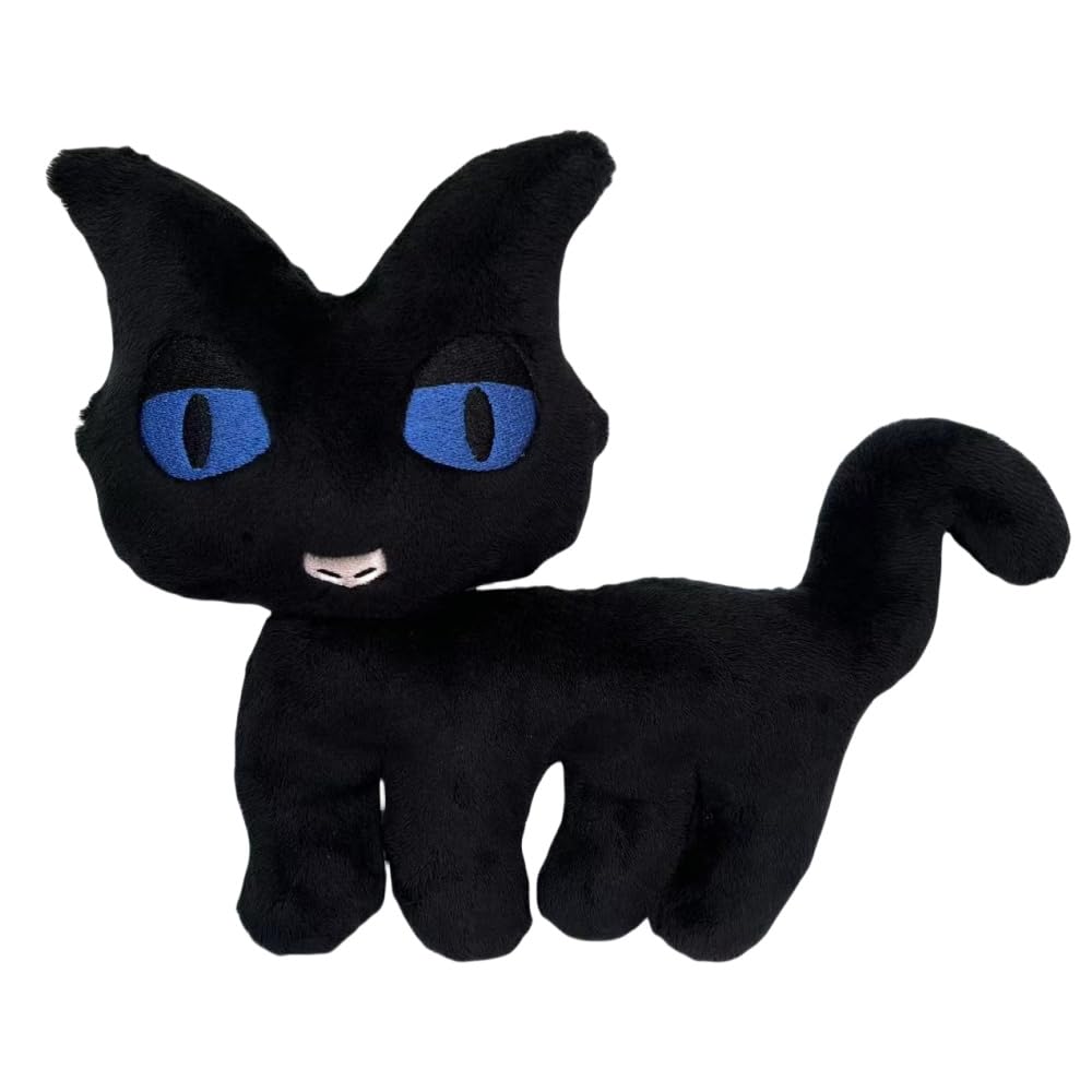 Black Cat Plush,Stuffed Black Cat Plush Toy for Party Decoration, SW006