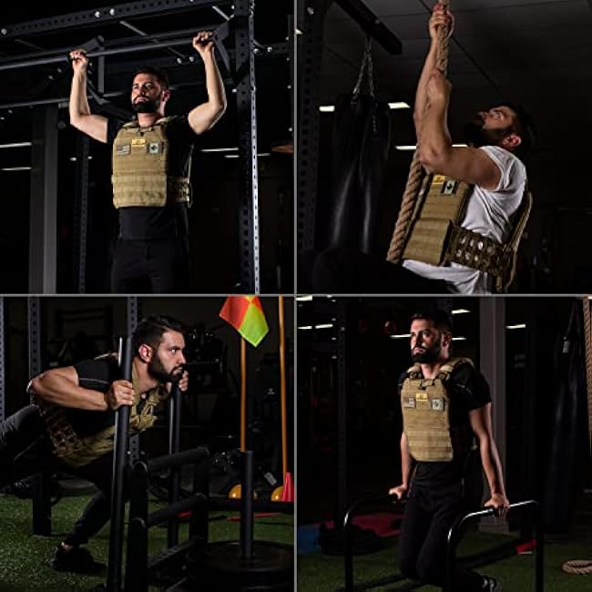 Weight Vest Plates for Tactical Weighted Vests ¨C WODs, Workout, Strength and Endurance Training, Running ¨C 3D Curved Ergonomic Design ¨C Available 7LB/11LB/17LB/27LB