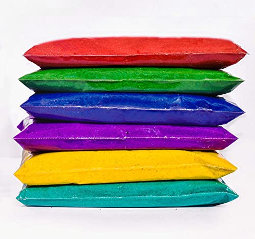 Shubh Colors/Festival Diwali/Natural Organic Powder/Red,Yellow,Light Blue,Purple,Blue,Green 6 Colors Special Occasions/for Rangoli Daily Pooja Needs 300 Gram-image-35