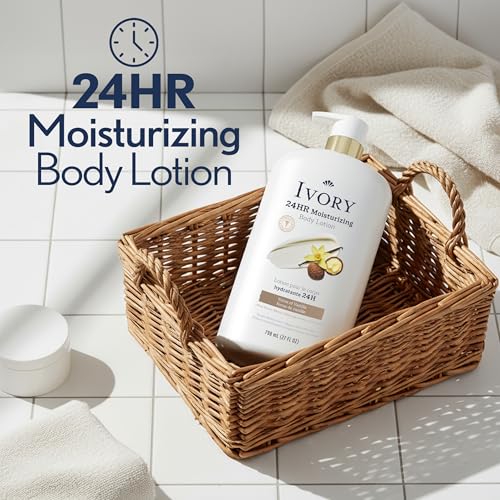 Image of Ivory Hand & Body Lotion + Body Wash Bundle, Oatmilk Scent, 24hr Moisturizing & Nourishing Hydration, Repairs and Soothes Extra Dry & Itchy Skin, Made with Shea Butter Blend, 27 fl oz (Pack of 2)