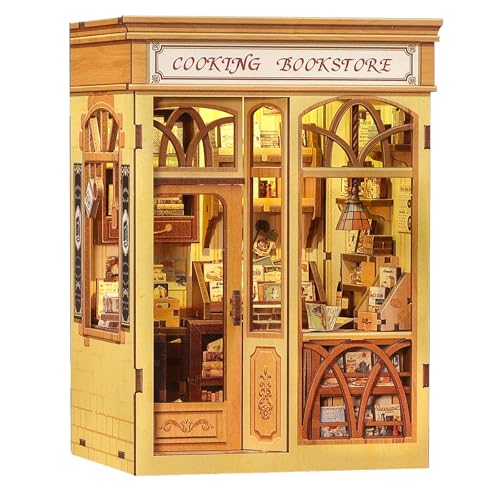 CuteBee DIY ubNkbNLbg h[nEXLbg~j`AnEXLbgBookNook 3DEbhNtgubNGh LEDt eB[GCW[Ƒl v[gɍœK (X)