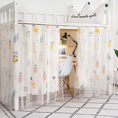 Miniatura 3 de Cortinas de tela para cama de dormitorio o hogar, cortinas opacas para estudiantes, cortinas de sombreado transpirables a prueba de polvo (piña y