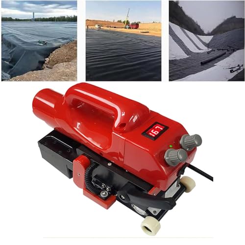 YCNLYSSR Máquina de Soldadura de geomembranas, soldadora de cuña Caliente para membranas plásticas, Ancho de solapamiento de 10 cm, para HDPE, PVC, EVA, 220 V