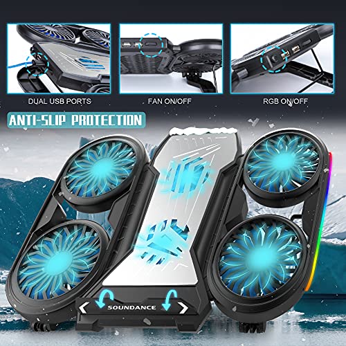 SOUNDANCE-Laptop-Cooling-Pad-Laptop-Cooler-with-6-Fans-Prevent-Overheating-Adjustable-Height-with-RGB-Lights-Phone-Holder-Dual-USB-Ports-Low-Noise-Suit-for-All-Gaming-Laptop-Computer-Up-to-17