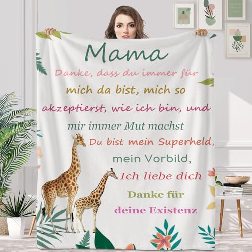 tiosggd Regalos para mamá, regalo de cumpleaños para mamá, manta mullida, regalo para mamá, hija, hijo, mamá, regalo para madres, cumpleaños, día de San Valentín, regalo del día de la madre, 130 x 150