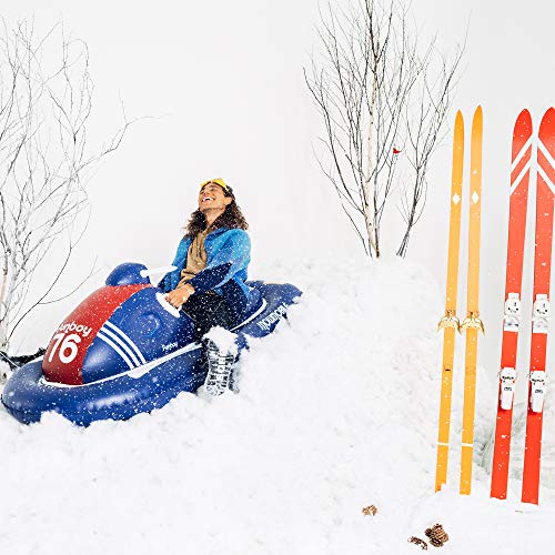 FUNBOY Giant Inflatable Snowmobile Snow Sled, Winter Snow Sled, Perfect for Holiday Adventures