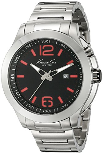 Montre en quartz japonais Kenneth Cole New York 10022557 luxe argenté et lumineux