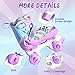 Fotoumgl Roller Skates for Kids Girls Boys, 4 Size Adjustable Rainbow Toddler Rollerskates with 8 Full Light up Wheels, Safe and Fun for Children Beginners, Outdoor Indoor Sports