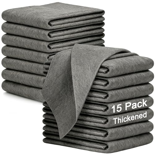Myrtilithir 15 Pack Thickened Magic Cleaning Cloth Microfiber Magic Cloths for Cleaning Streak-Free & Lint-Free Glass Cloth Reusable Magic Cleaning Wipes for Windows Glass Mirrors Car