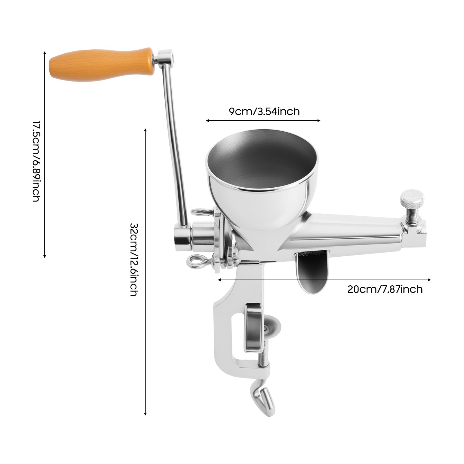 Spremiagrumi manuale in acciaio inox, spremiagrumi manuale con filtro, morsetto a forma di C, tazza di succo, spazzola per la pulizia, spremiagrumi, spremiagrumi, spremiagrumi, spremiagrumi