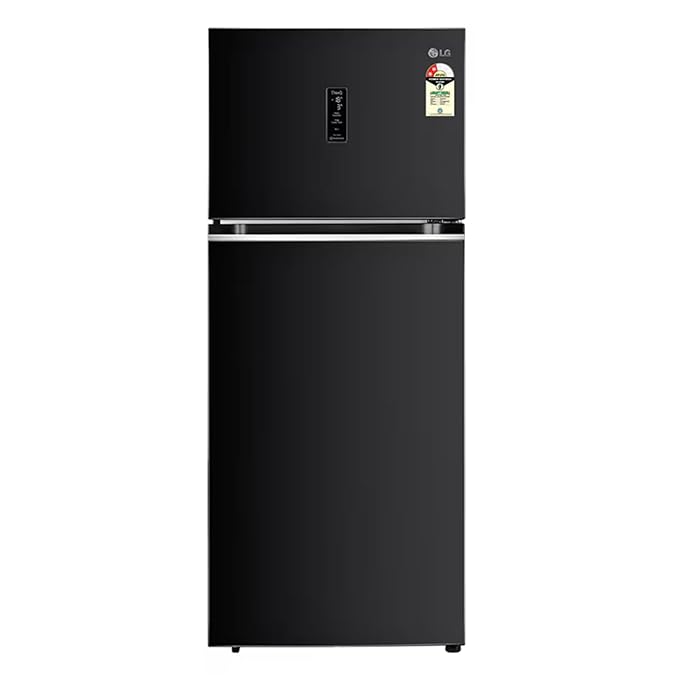 LG 466 L 2 Star Frost Free Double Door Refrigerator, Smart Inverter Compressor, Wi-Fi Enabled, Door Cooling™, Ebony Sheen Finish, 2025 Model (T492MESY