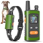Anti Bark Collars For Dogs, Dog Training Collar with 3200Ft Remote, IPX7 Waterproof Dog Bark Collar for Small Medium Large Dogs, 3 Train Modes (Beep, Vibration, Beep+Vibration) and Rechargable Battery