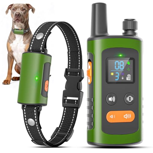 Collar de Adiestramiento para Perros, Collars Antiladridos Conforme Nueva Ley Española de Bienestar Animal Control Manual 3200 Ft, Agua IPX7, Sonido/Vibración/Sonido+Vibración, para Todos los Perros