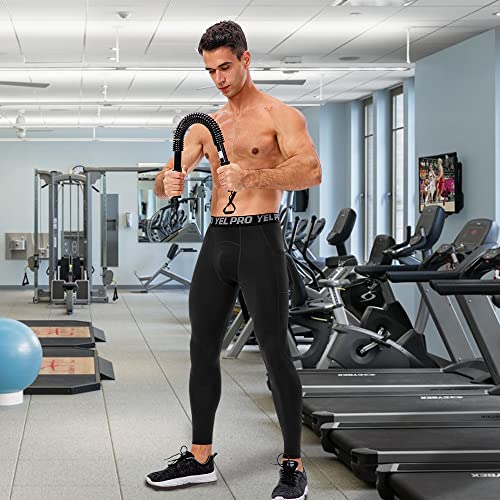 Gaoqsemg Mens Leggings Warm,Men's Thermal Compression Pants Baselayer Under Pants Micro-Fleece Lined Sports Athletic Running Tights With Pockets Basketball Tights Black,X-Large #TOP6