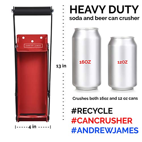 Andrew James Heavy Duty 12Oz And 16Oz Can Crusher Also For Plastic Bottles Plus Bottle Opener thumb #8